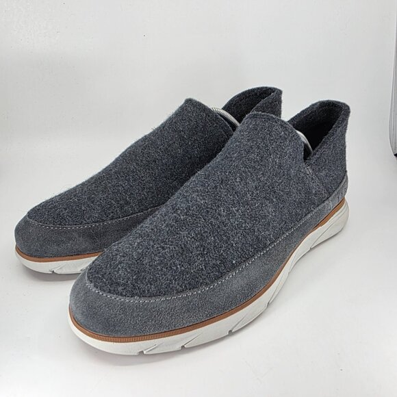 LL Bean Shoes Mens Size 10 Iron Gum Soles Gray Downeast Slip Ons Wool 522894 main image 7